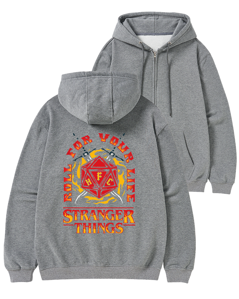 TheRetroTee Roll For Your Life Zip-Up Hoodie