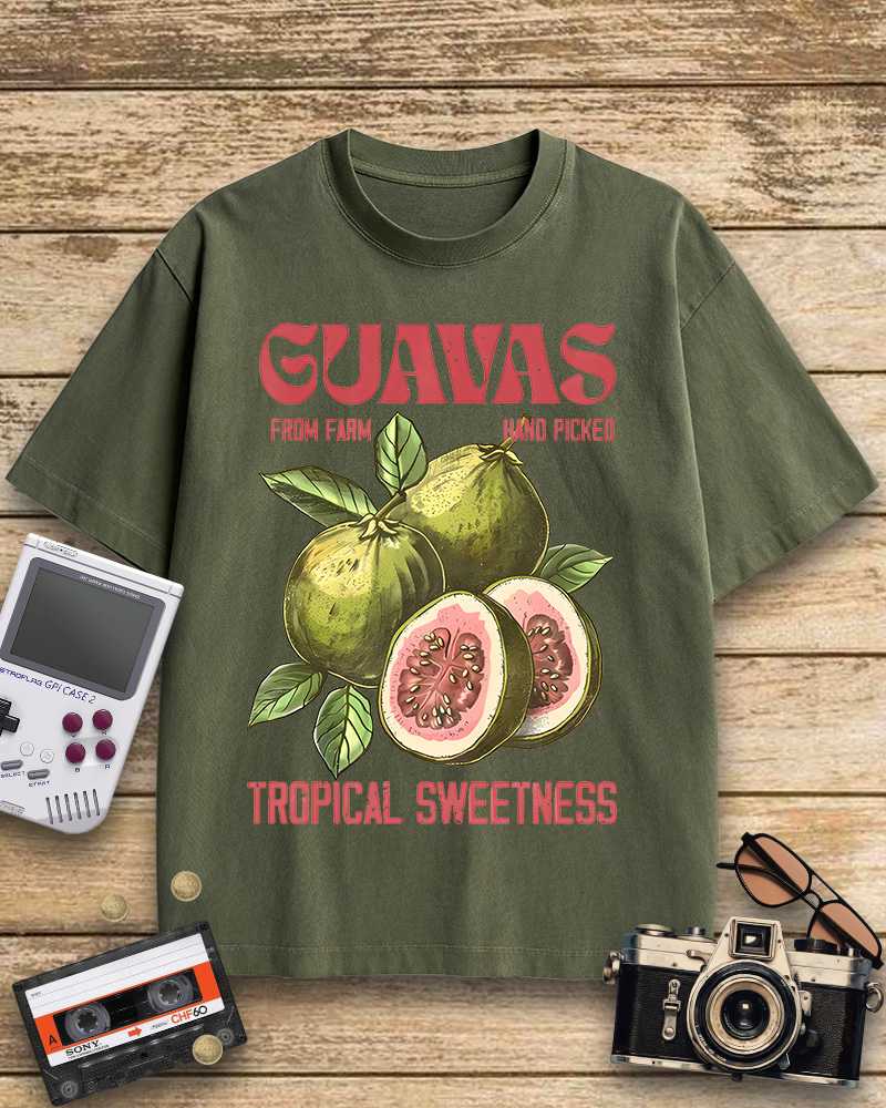 TheRetroTee Exotic Fruit Lover 1960s Cotton T-Shirt