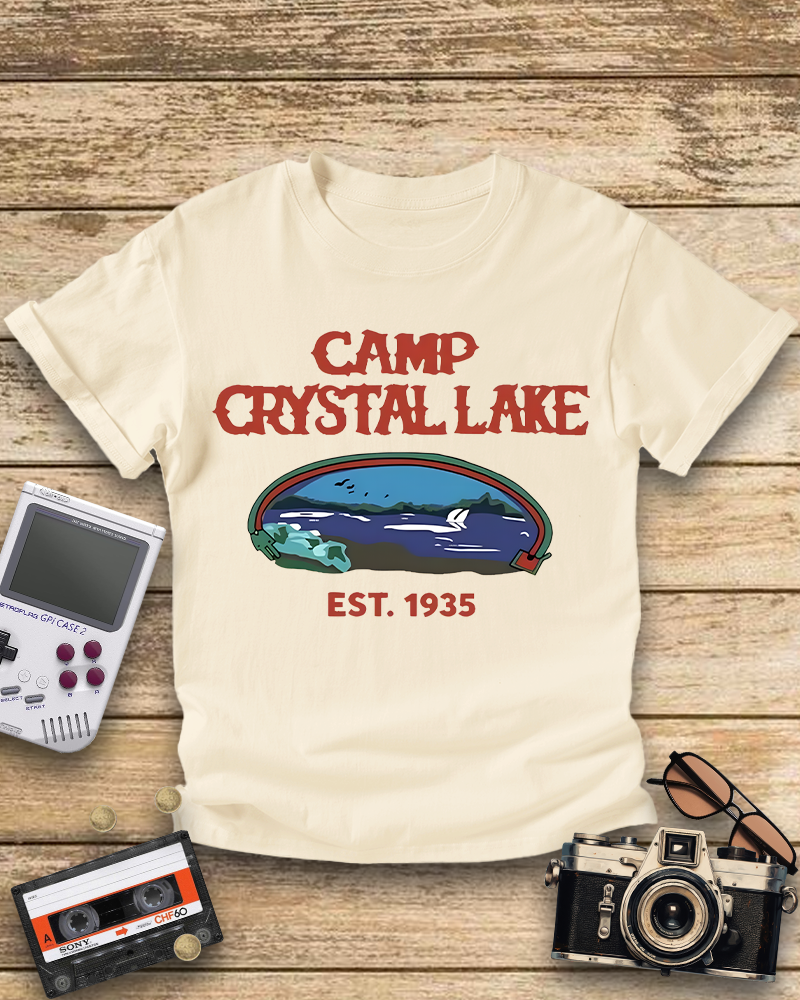 TheRetroTee Friday the 13th Jason Voorhees Horror 1985 Raglan Baseball T-Shirt