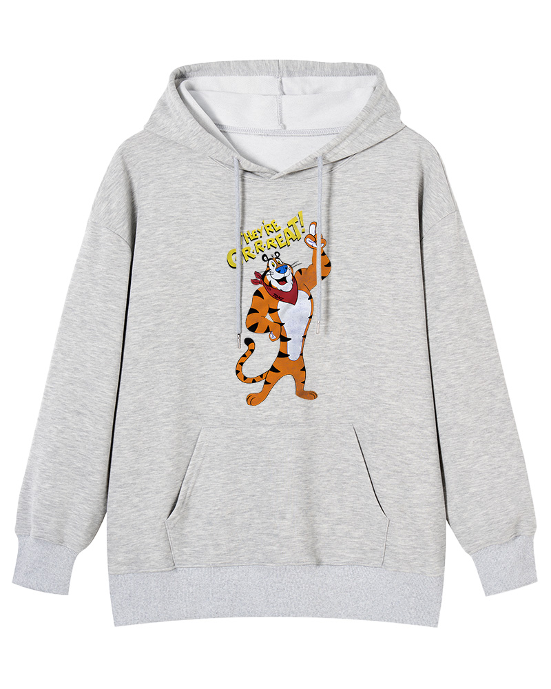 TheRetroTee Frosted Flakes Tony The Tiger 1970s Cotton Hoodie