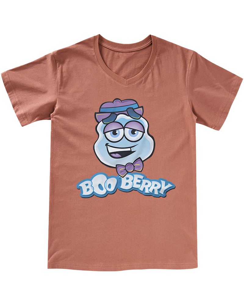 TheRetroTee Boo Berry 1960s V-neck T-Shirt