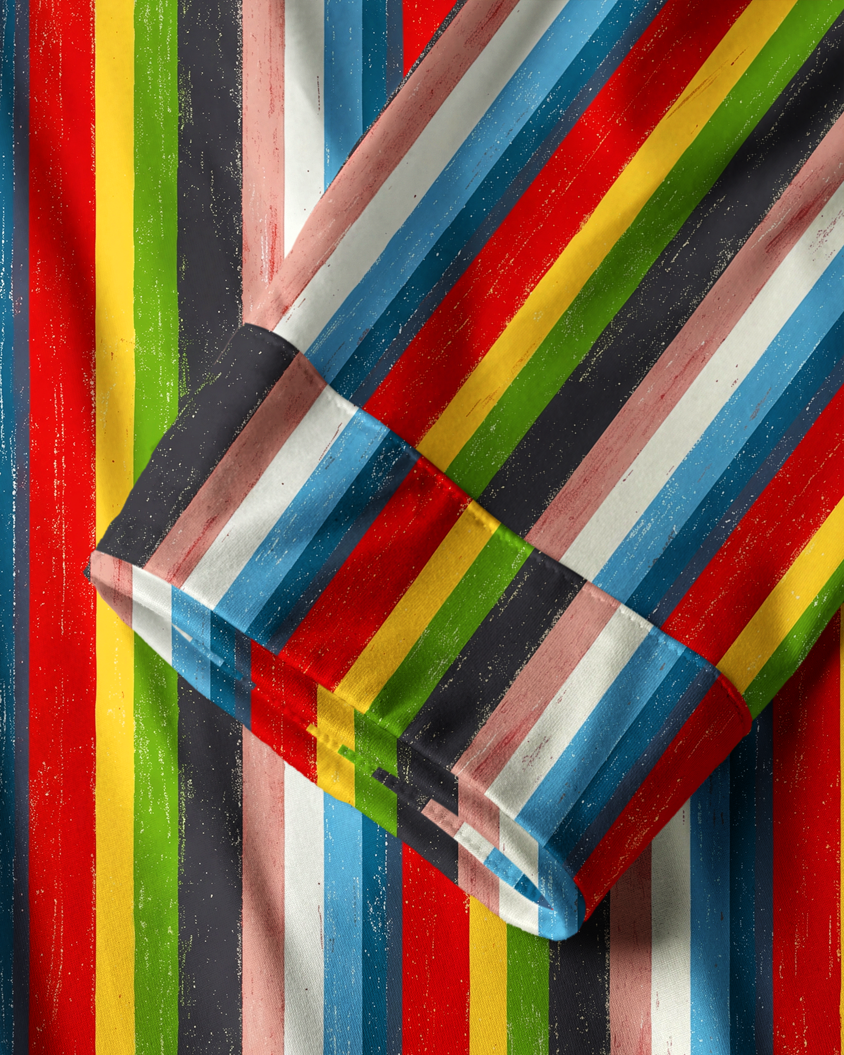 TheRetroTee Rainbow Distressed Stripe Vintage Pajama Set