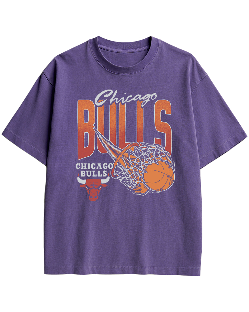 TheRetroTee Chicago Bulls Basketball 1990s Cotton T-Shirt