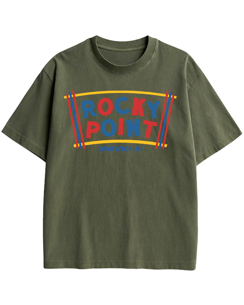 TheRetroTee Rocky Point 1980s Cotton T-Shirt