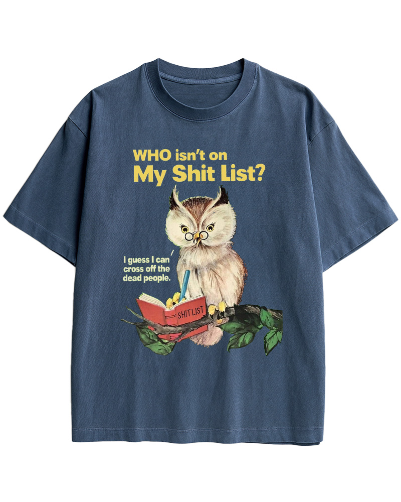 TheRetroTee Who Isn't on My Shit List Pin-Up Cotton T-Shirt