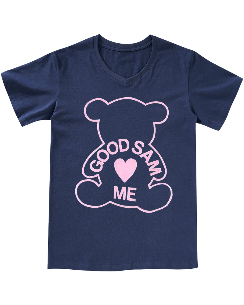 TheRetroTee 90s Sam Loves Me 1970s V-neck T-Shirt