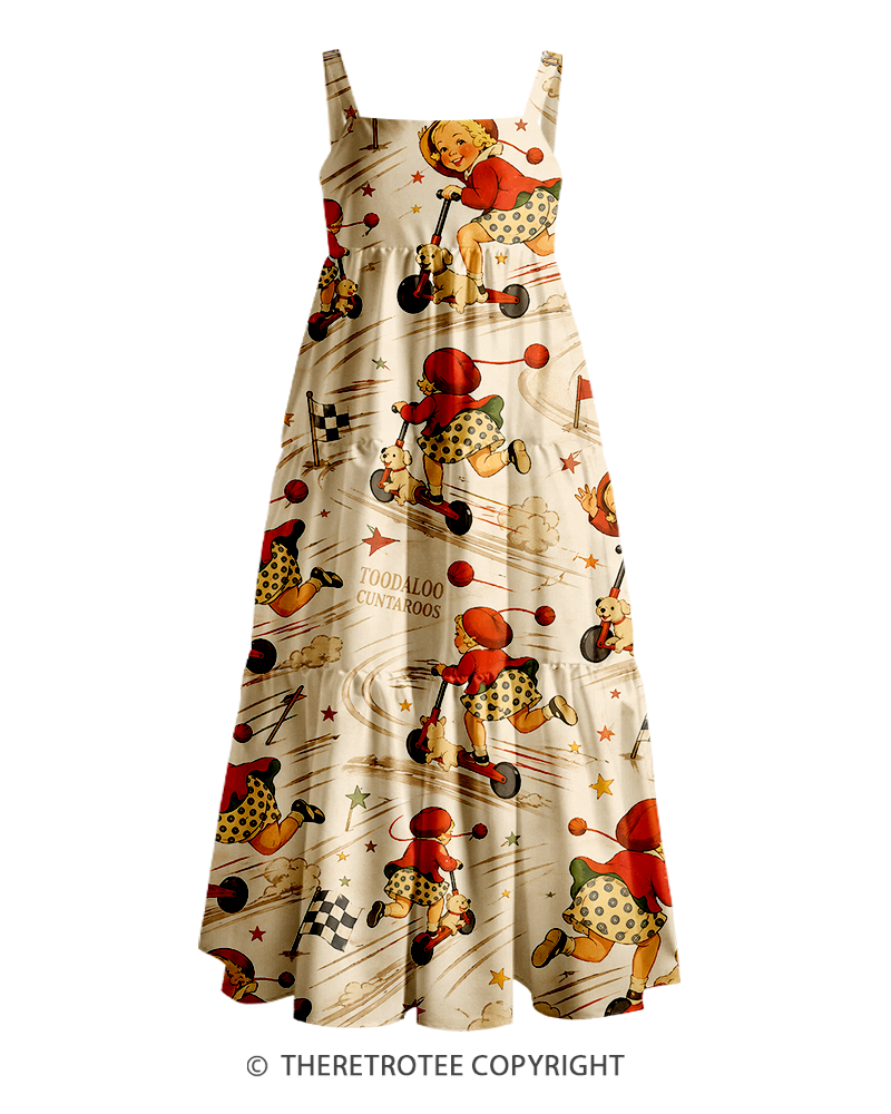 TheRetroTee ——  Vintage Straps Maxi Dress