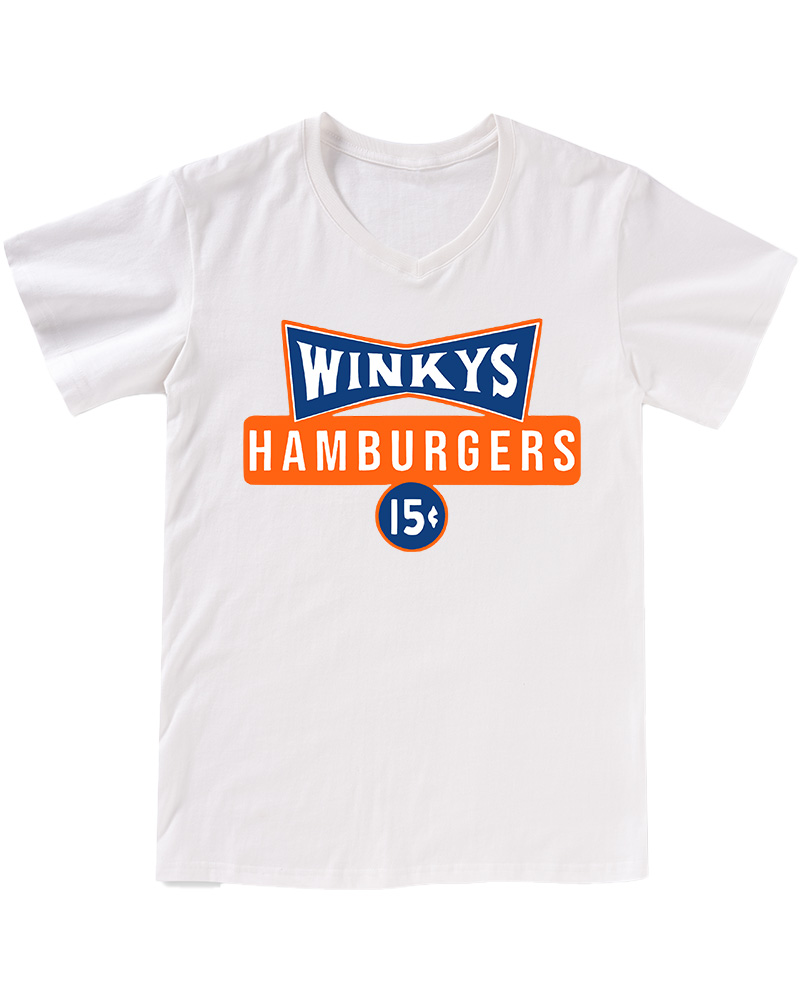 TheRetroTee Winky's 15-cent 1970s V-neck T-Shirt