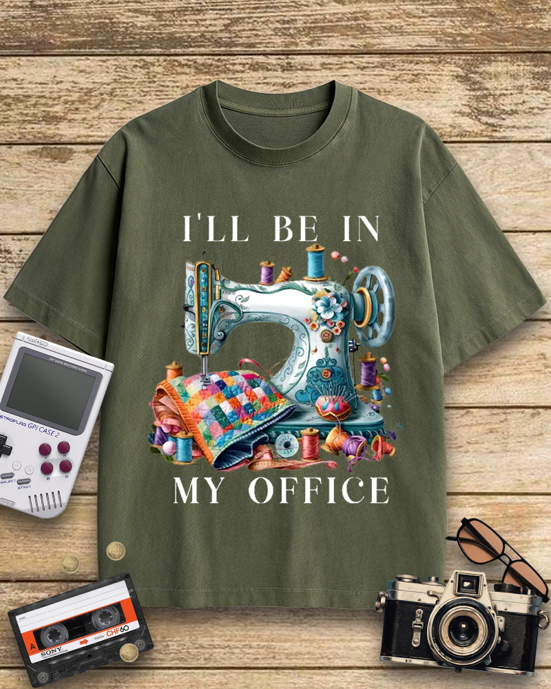 TheRetroTee I'll Be In My Office Cotton T-Shirt