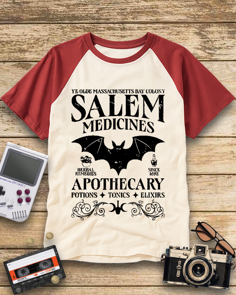 TheRetroTee Apothecary Raglan Baseball T-Shirt