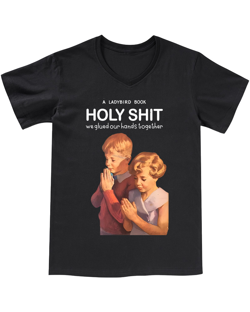 TheRetroTee A Ladybird Book Holy Shit Pin-Up V-neck T-Shirt