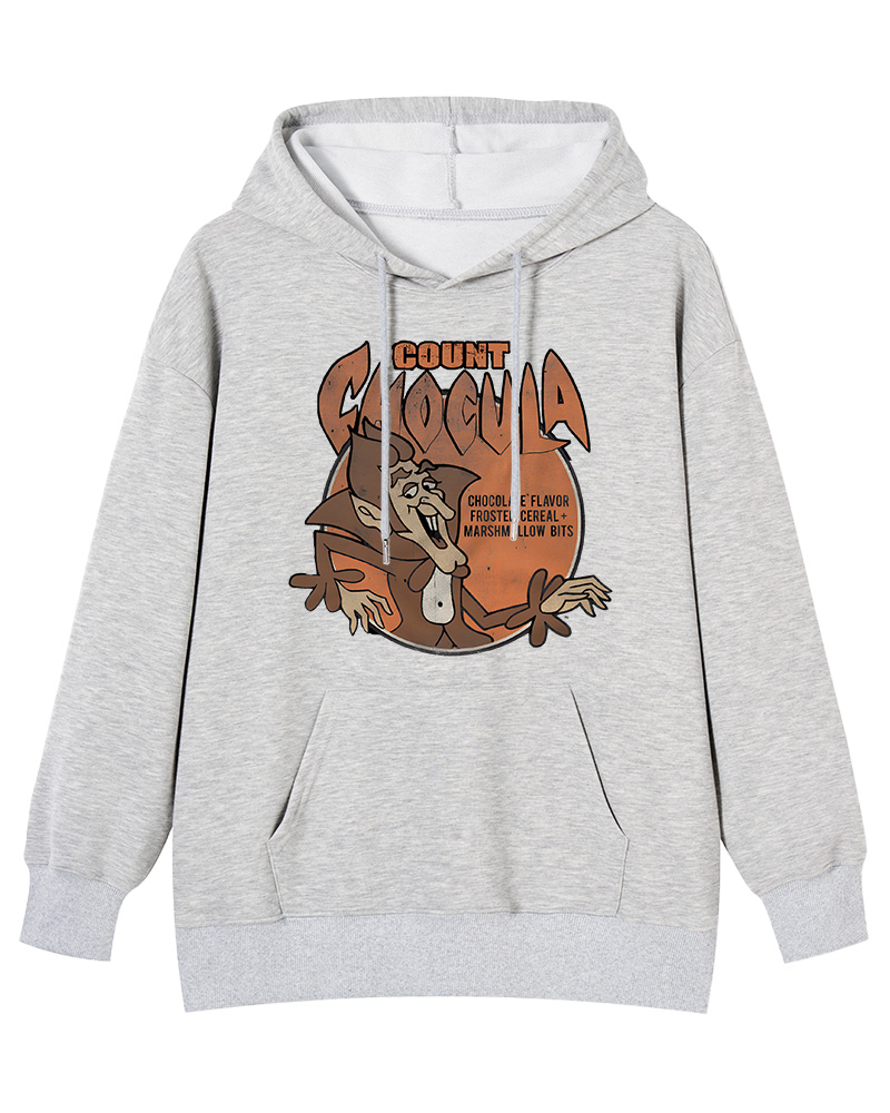 TheRetroTee Chocolate Cereal Count 1970s Nostalgic Cotton Hoodie