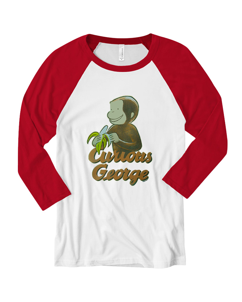 TheRetroTee Banana-Themed Adventure Long Sleeve Raglan T-Shirt