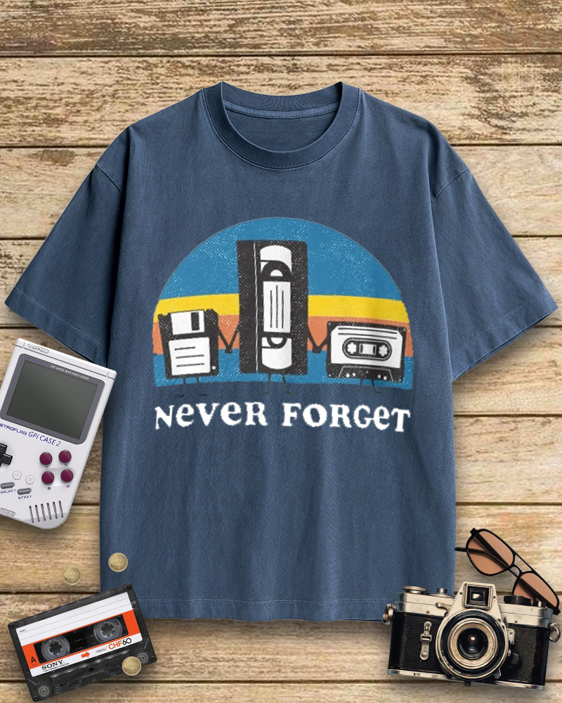 TheRetroTee Never Forget 1980s Cotton T-Shirt