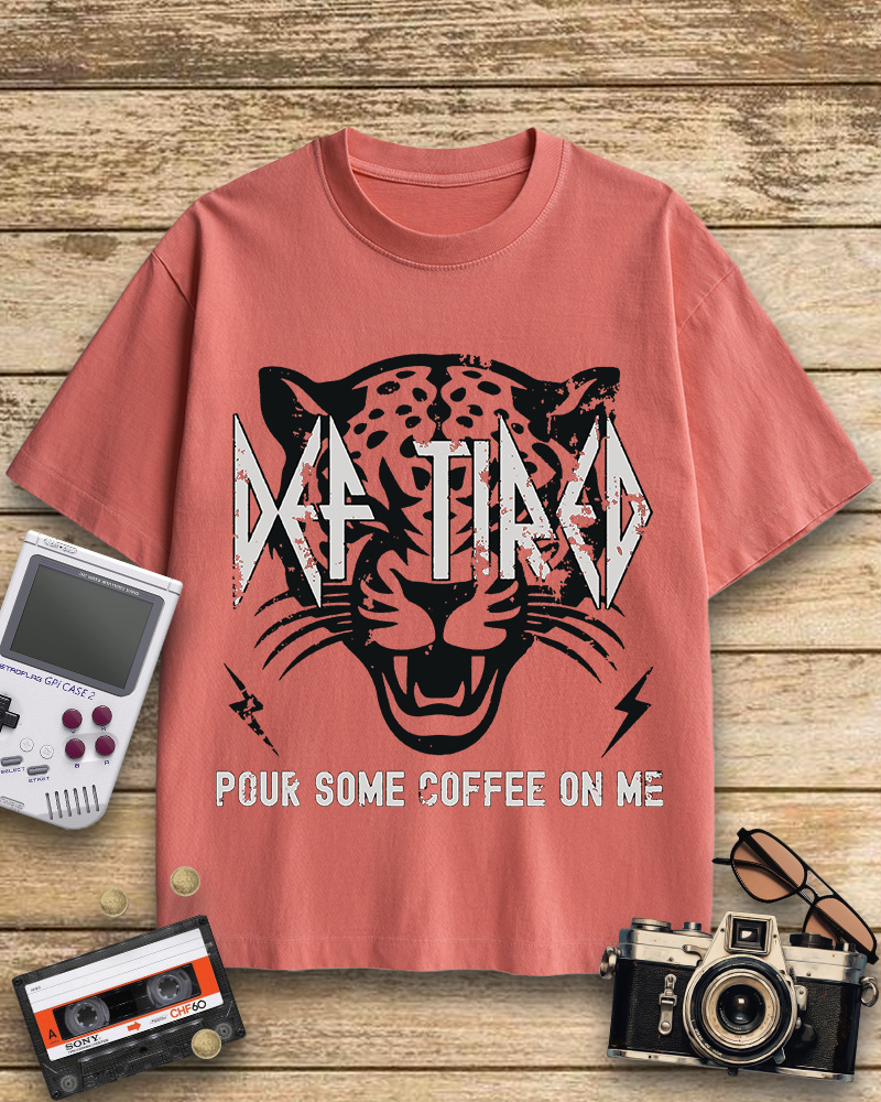 TheRetroTee Pour Some Coffee On Me 1980s Cotton T-Shirt