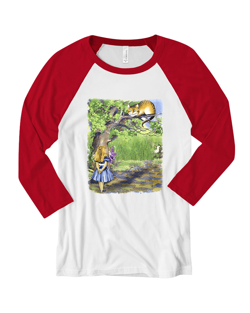 TheRetroTee Alice In Wonderland Long Sleeve Raglan T-Shirt