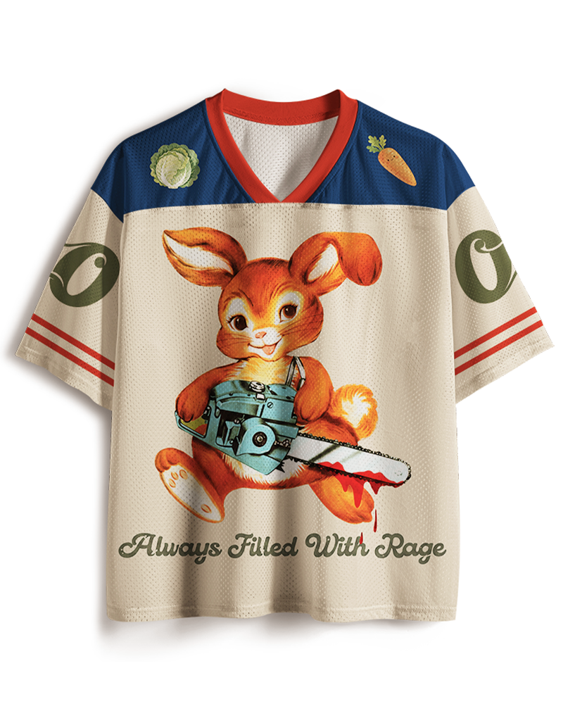 TheRetroTee Always Filled With Rage 1950s Mesh Jersey