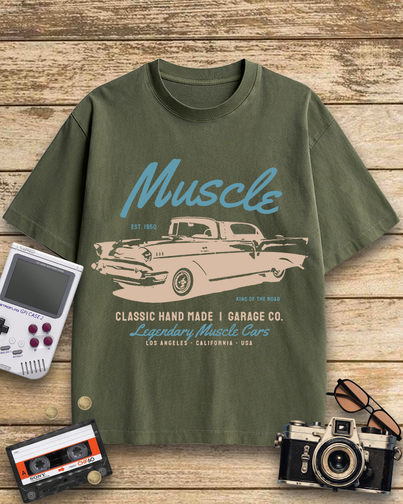 TheRetroTee Vintage Car Lovers Gift Cotton T-Shirt
