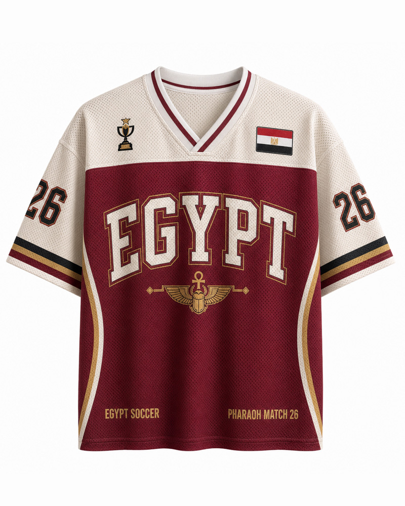 TheRetroTee Custom Egypt Soccer Mesh Jersey