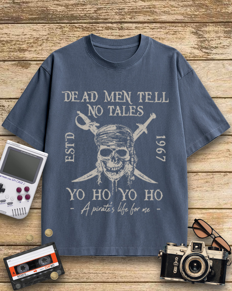 TheRetroTee Dead Men Tell No Tales 1970s Cotton T-Shirt