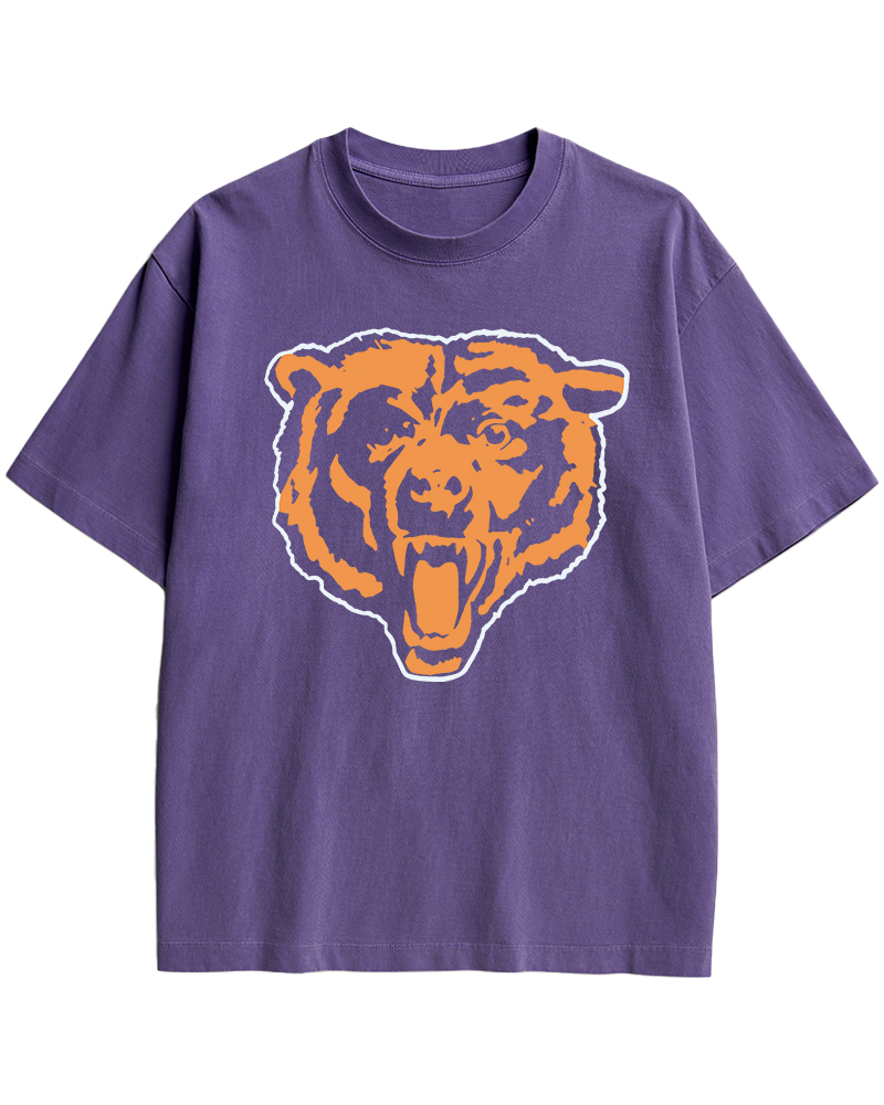 TheRetroTee Bear Head Graphic Cotton T-Shirt