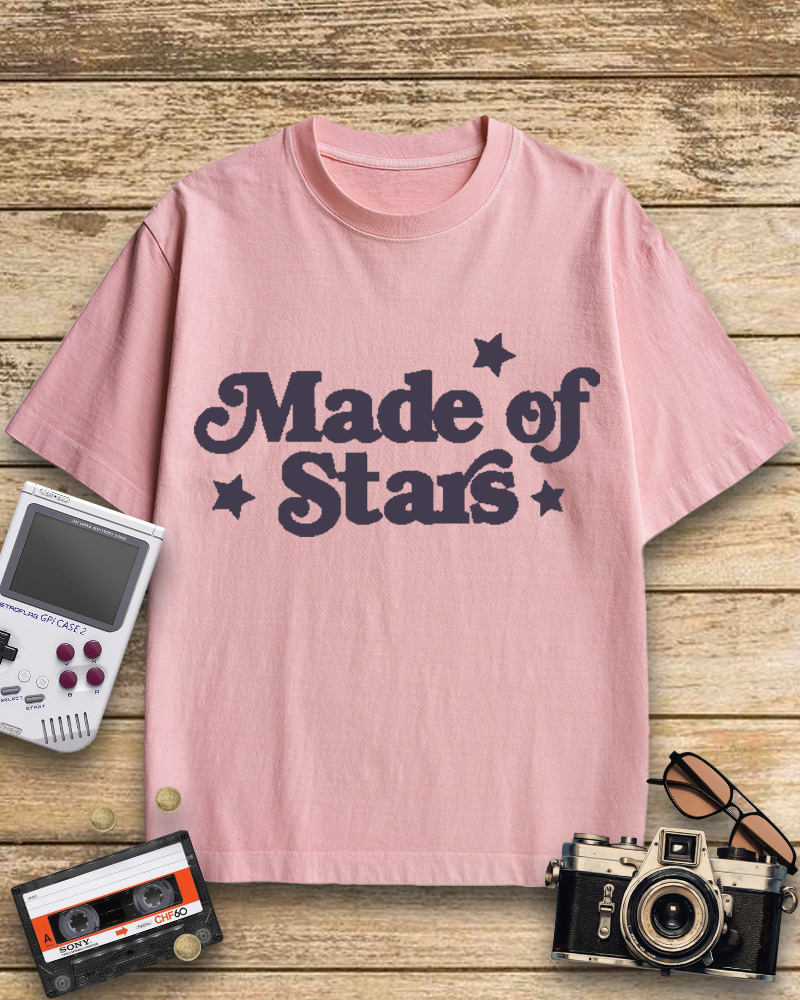 TheRetroTee Made Of Stars 1980s Cotton T-Shirt