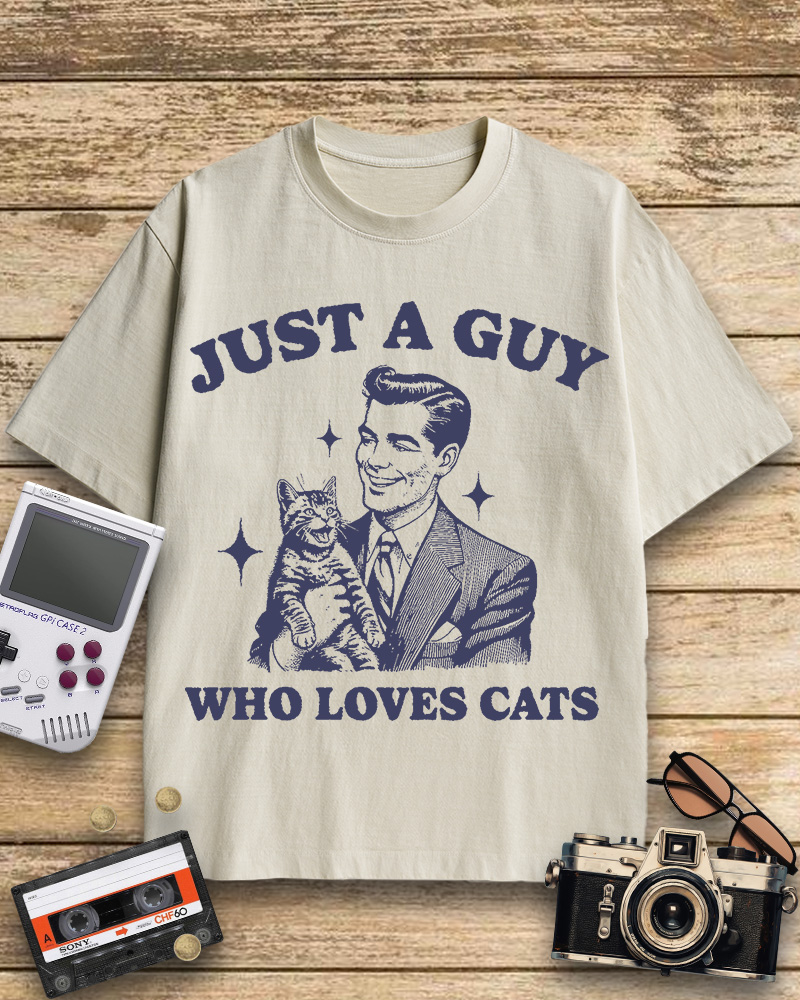 TheRetroTee Cat Lover 1960s Cotton T-Shirt