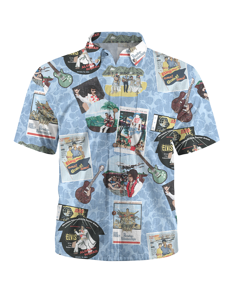Elvis in Hawaii Pullover Hawaiian Shirt