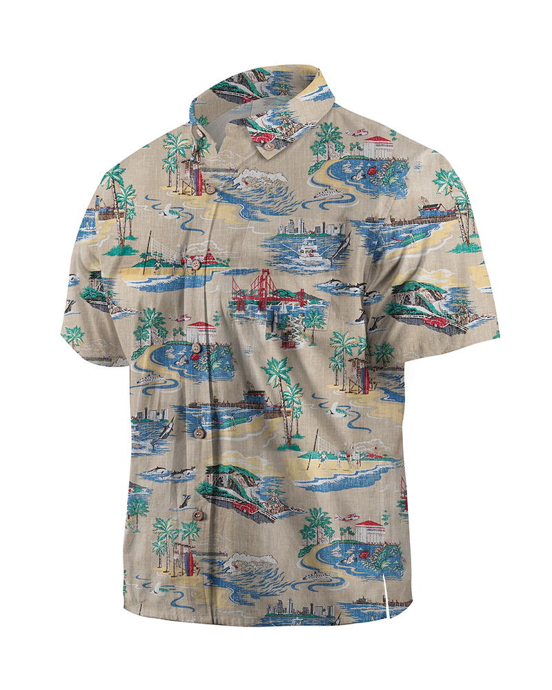 TheRetroTee Golden Coast Hawaiian Shirt