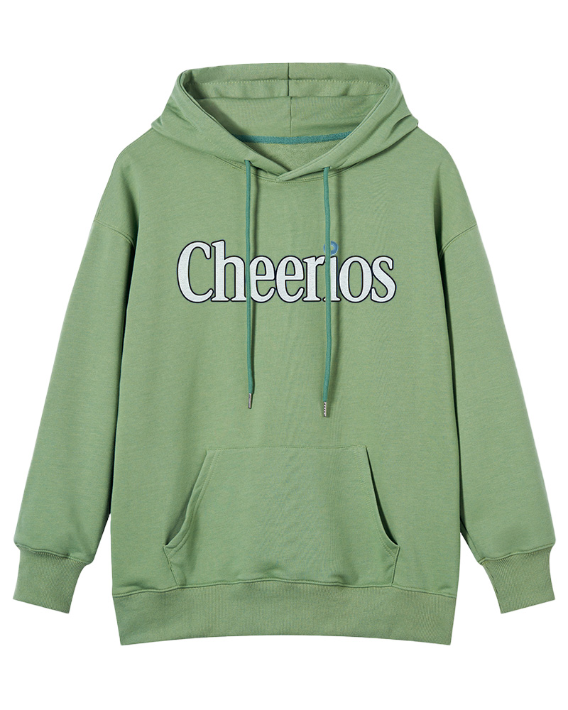 TheRetroTee 1940s Cheerios Breakfast Nostalgic Cotton Hoodie