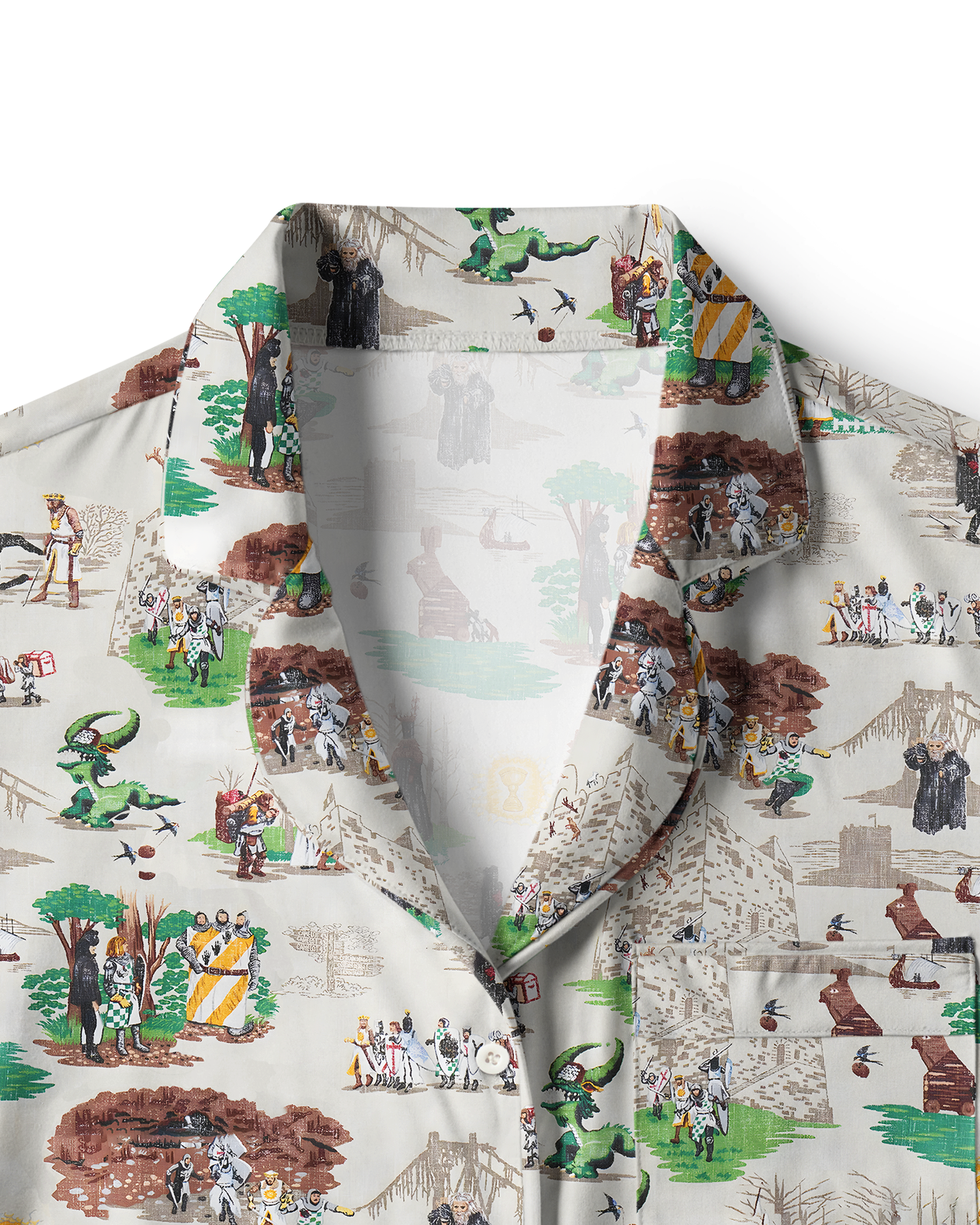 TheRetroTee Medieval Tale Scene Vintage Pajama Set