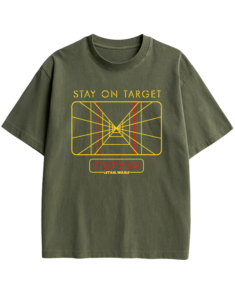 TheRetroTee Stay On Target 1970s Cotton T-Shirt