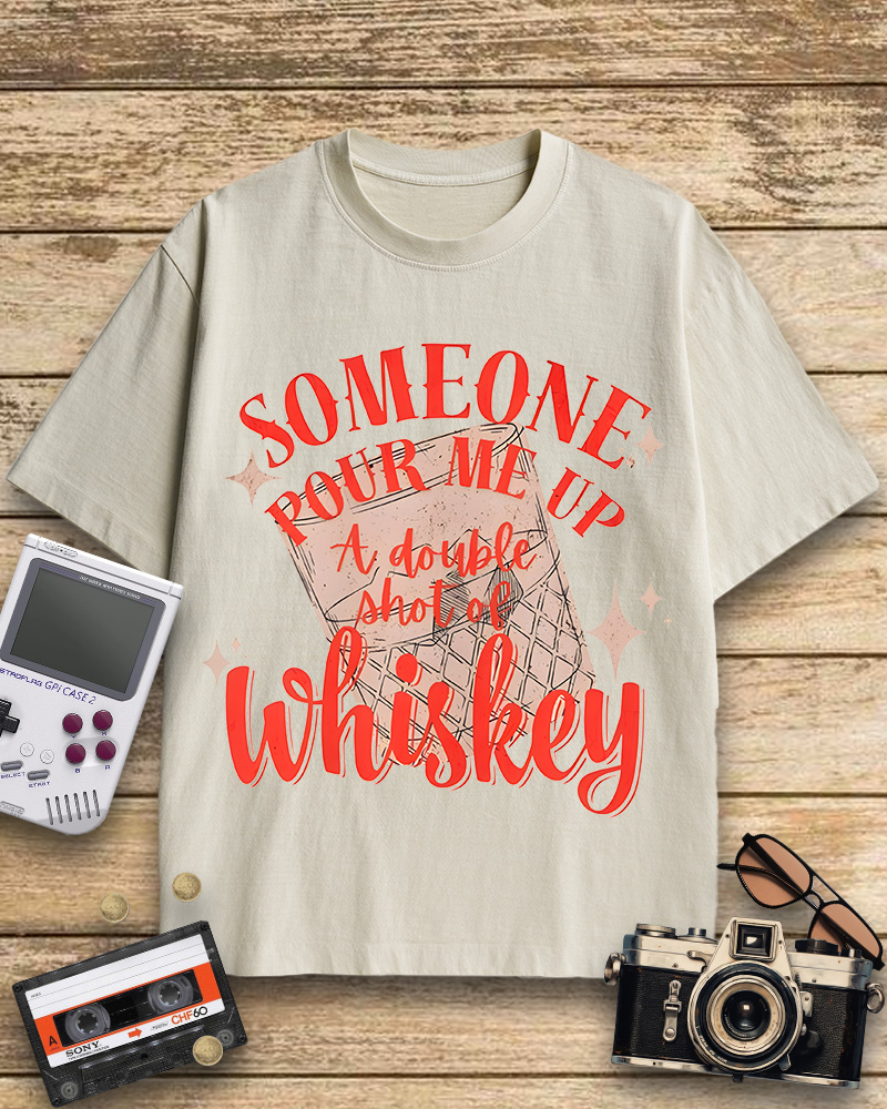 TheRetroTee Whiskey Cotton T-Shirt