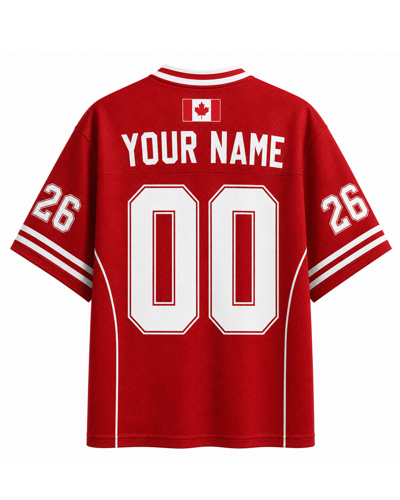 TheRetroTee Custom Canada Soccer Mesh Jersey