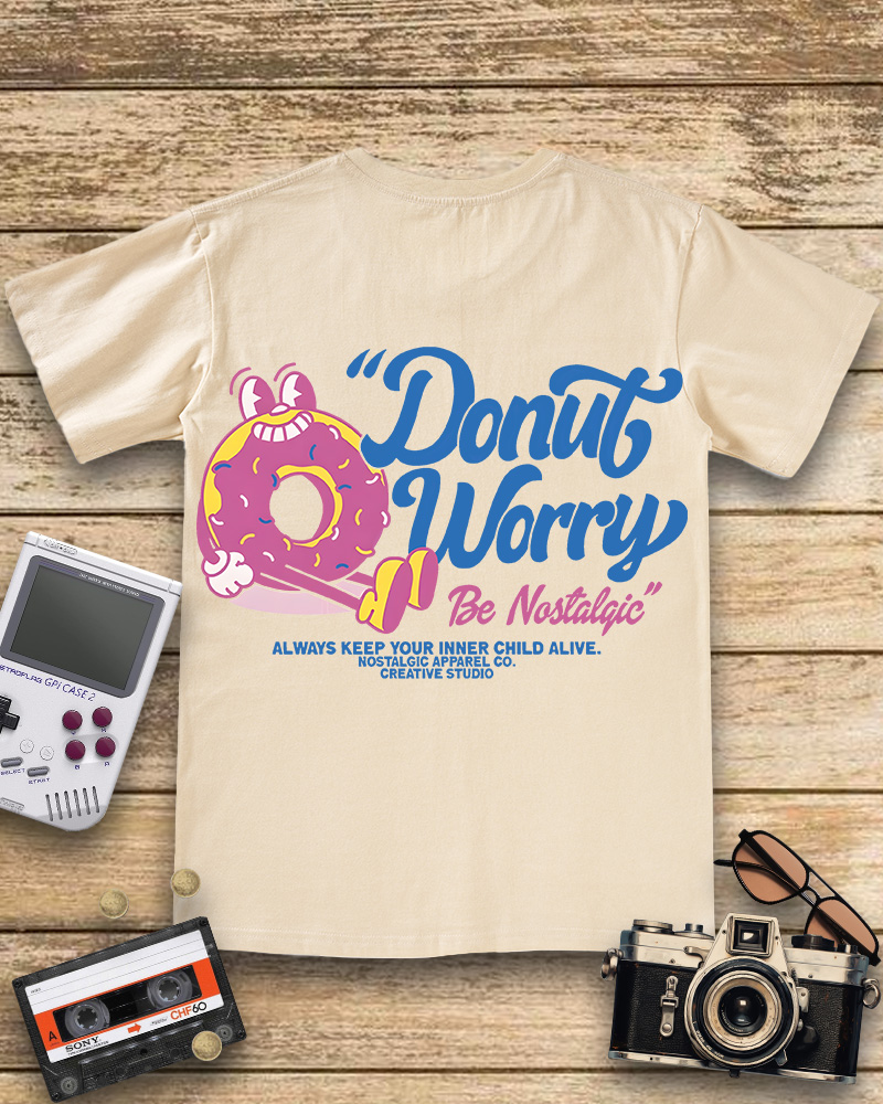 TheRetroTee Donut Worry  V-neck T-Shirt