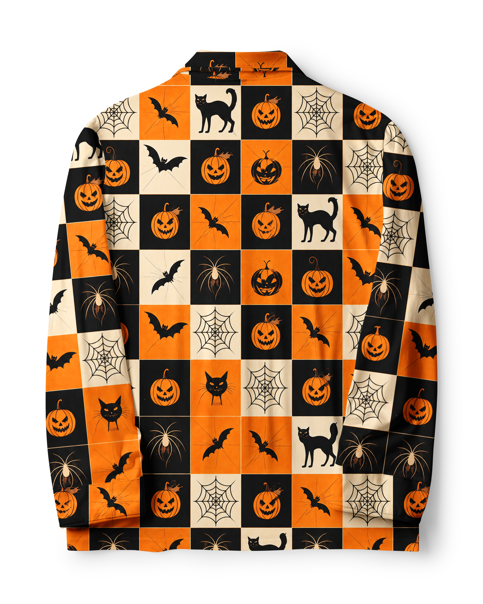 TheRetroTee Checker Spooky Halloween Vintage Pajama Set