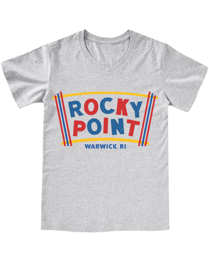 TheRetroTee Rocky Point 1980s V-neck T-Shirt