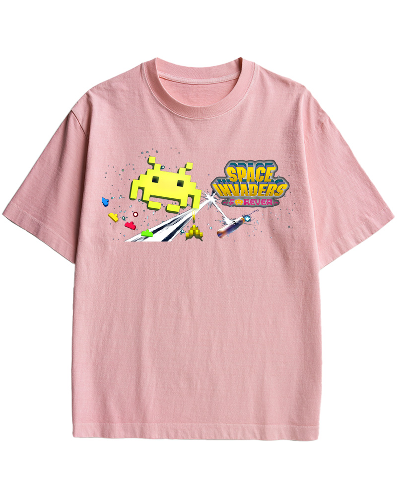 TheRetroTee Space Invaders Forever 1980s Cotton T-Shirt