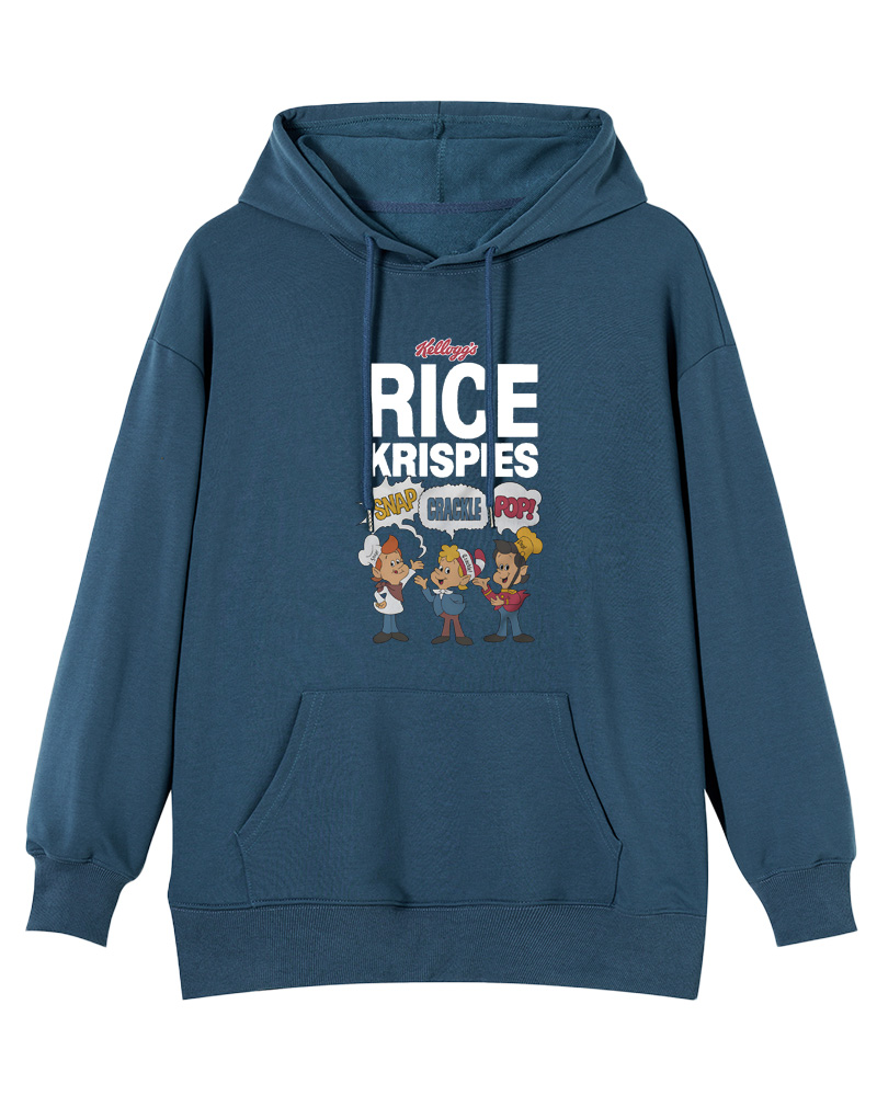 TheRetroTee Rice Krispies Snap, Crackle, and Pop 1970s Cotton Hoodie