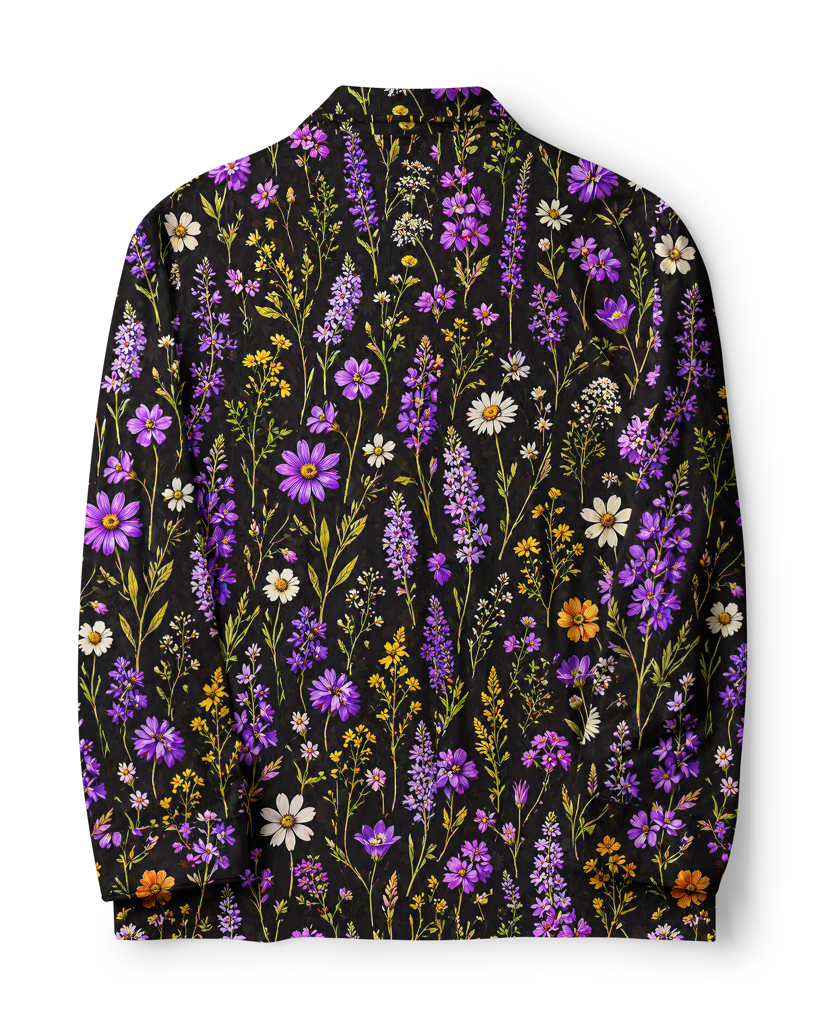 TheRetroTee Dark Purple Wild Meadow Vintage Pajama Set