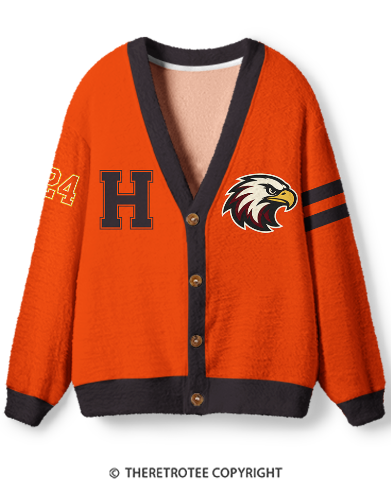TheRetroTee Vintage 1980s Classic Game Day Stripe Sweater