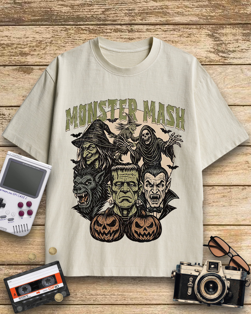 TheRetroTee Monster Mash 1960s Cotton T-Shirt