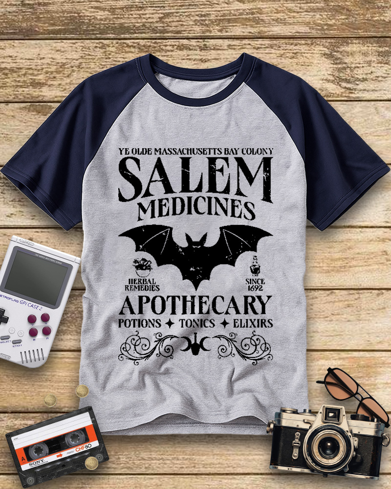 TheRetroTee Apothecary Raglan Baseball T-Shirt