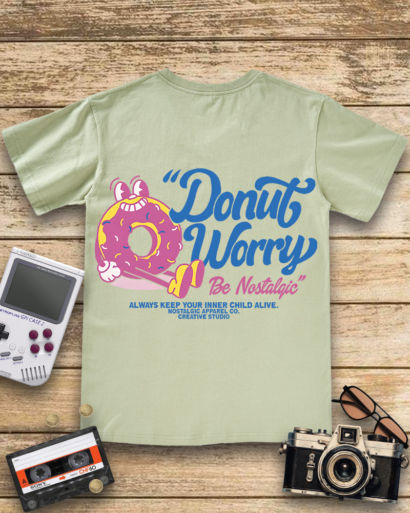 TheRetroTee Donut Worry  V-neck T-Shirt