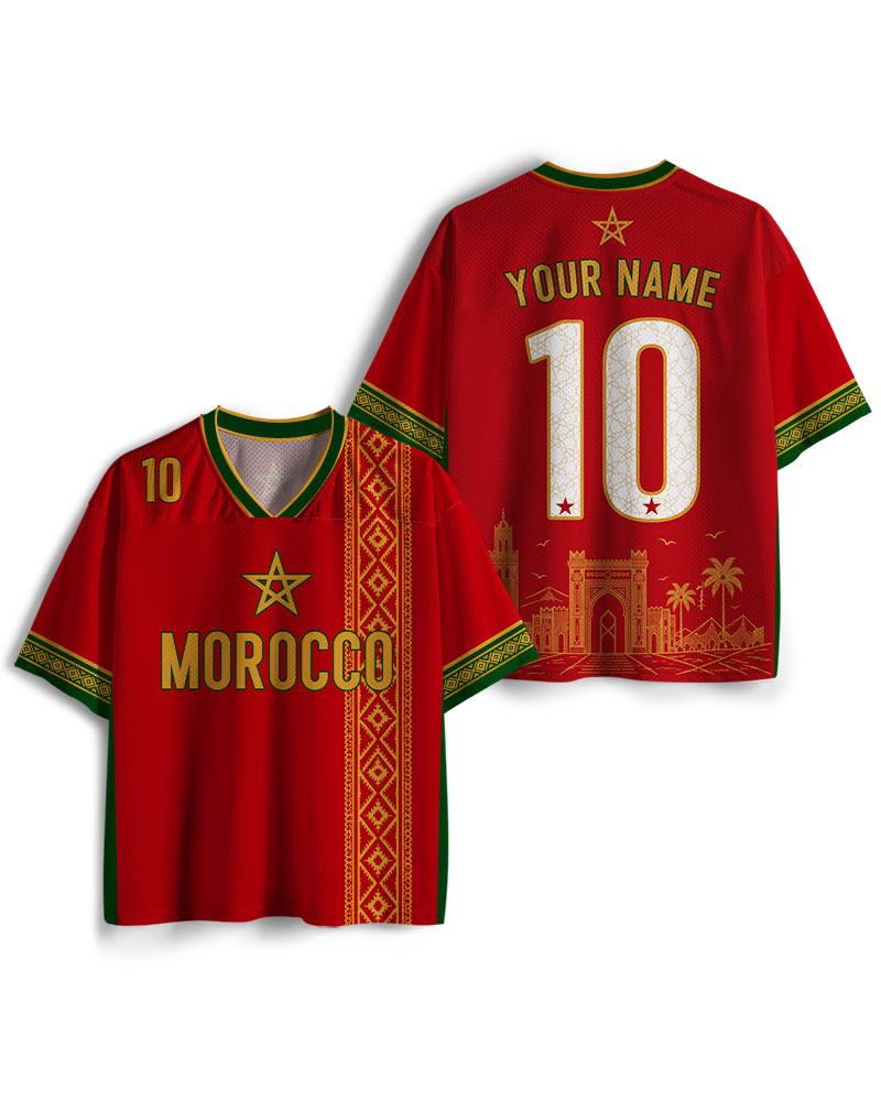 TheRetroTee Custom Morocco Soccer Mesh Jersey