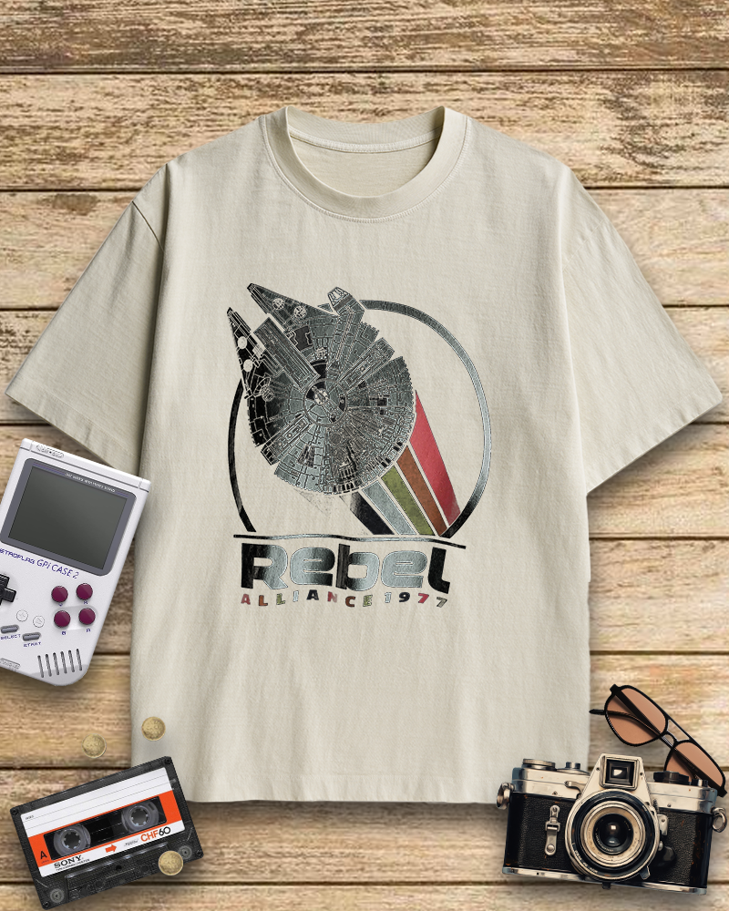 TheRetroTee Rebel Alliance 1977 Navy Nostalgic T-Shirt