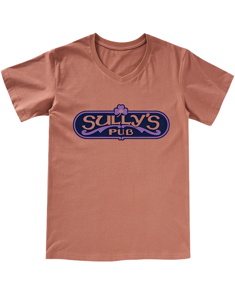 TheRetroTee Sully's Pub Peoria Bar 1980s V-neck T-Shirt