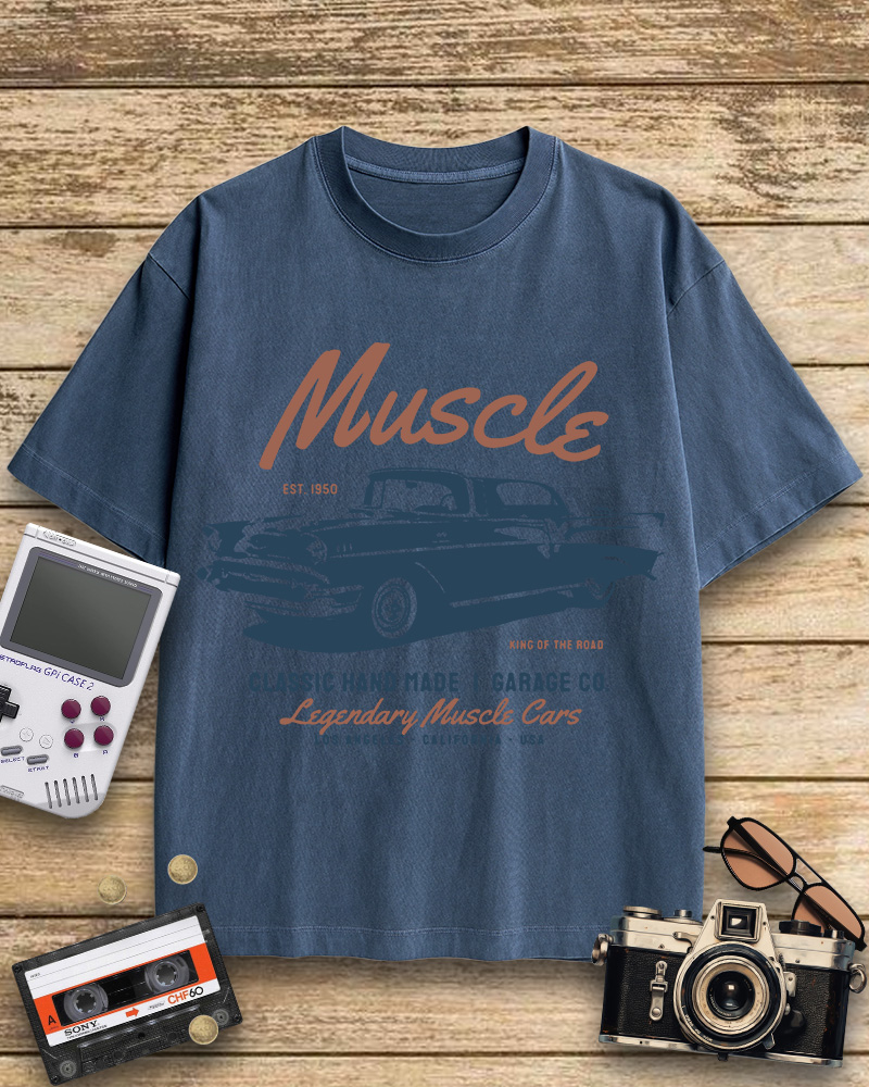 TheRetroTee Vintage Car Lovers Gift Cotton T-Shirt