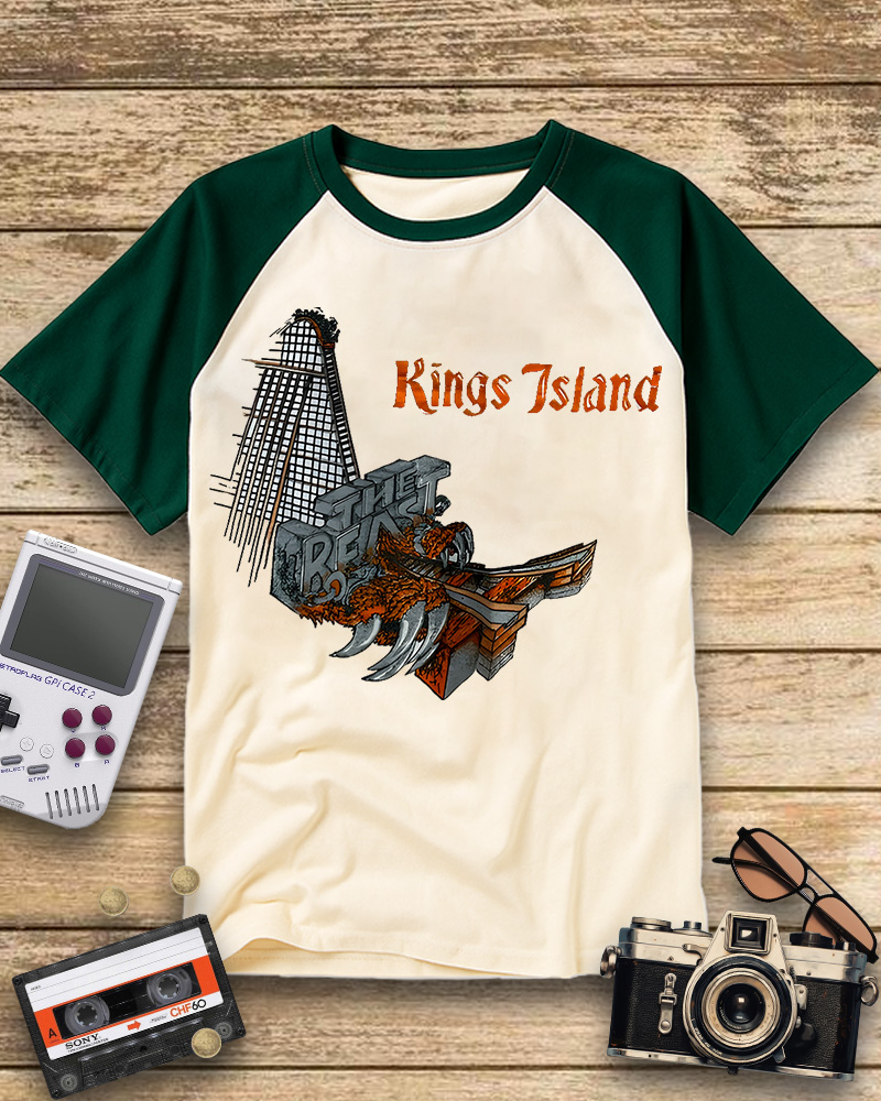TheRetroTee 1979 Kings Island Raglan Baseball T-Shirt