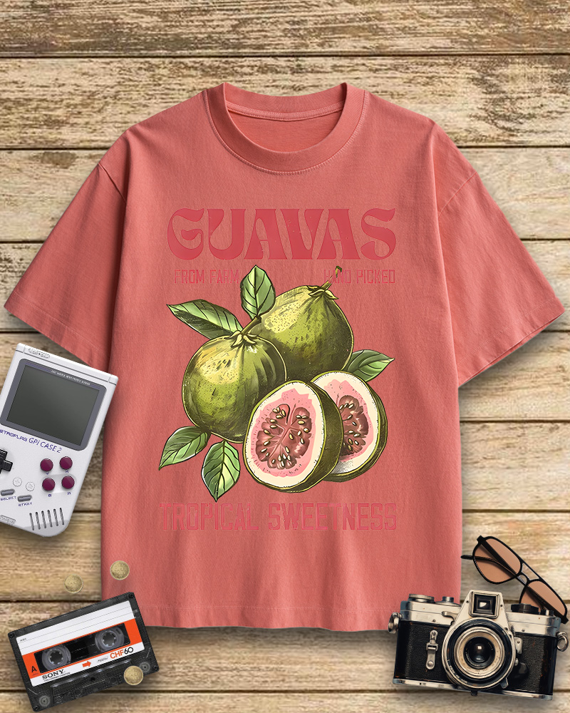 TheRetroTee Exotic Fruit Lover 1960s Cotton T-Shirt